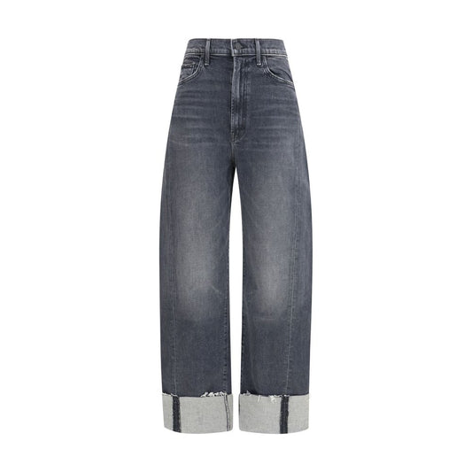 Jeans by Mother Denim for women in stretch denim cotton black presents a tailored silhouette, showcasing a tailored regular-fit & cropped and cropped cut with a refined for a truly tailored aesthetic.