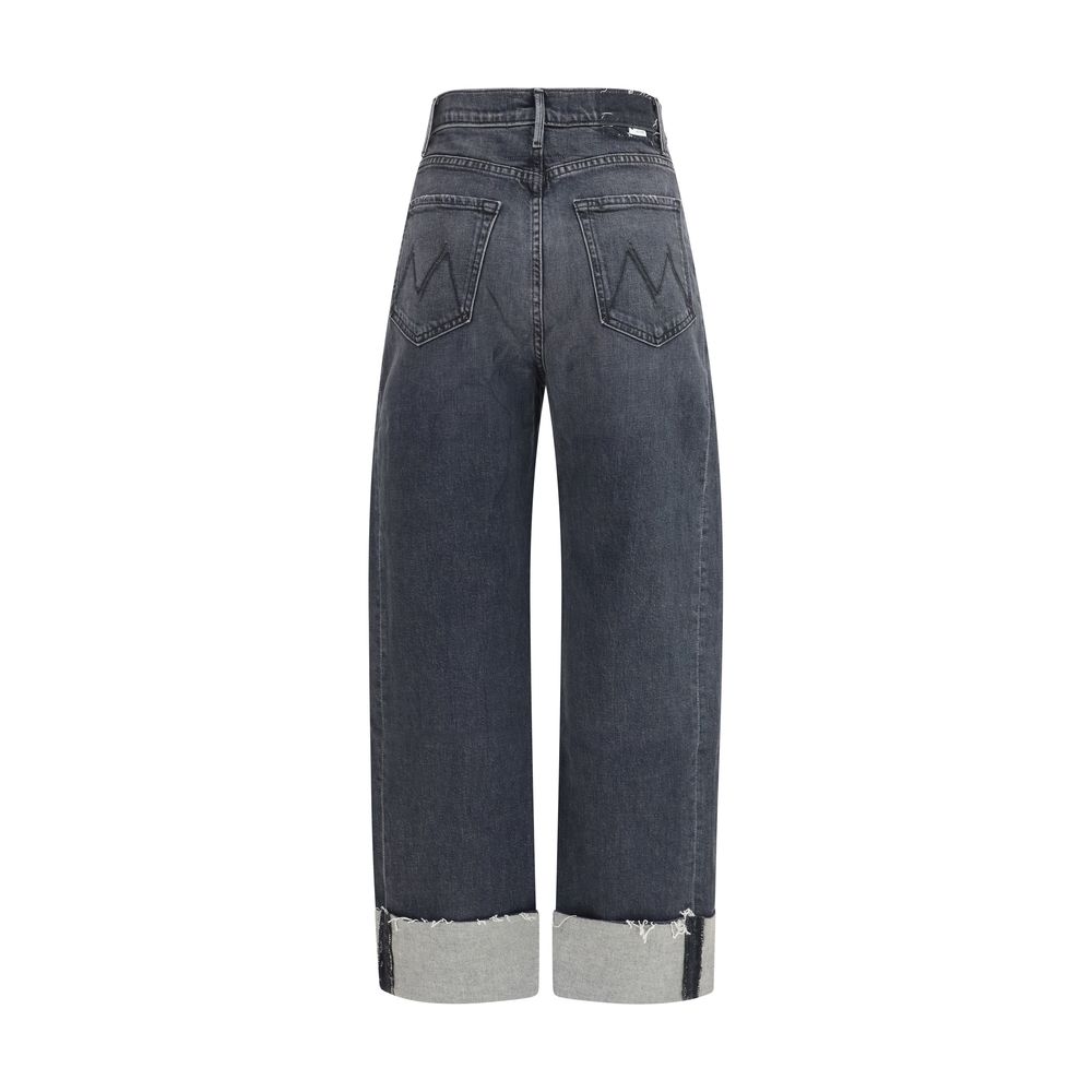 Jeans by Mother Denim for women in stretch denim cotton black presents a refined pantology silhouette, artfully defined by a refined pantology regular-fit & cropped, cropped, and a sophisticated .