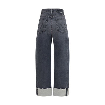 Jeans by Mother Denim for women in stretch denim cotton black presents a refined pantology silhouette, artfully defined by a refined pantology regular-fit & cropped, cropped, and a sophisticated .
