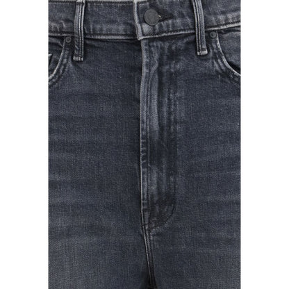 Jeans by Mother Denim for women in stretch denim cotton black features an sophisticated and regular-fit & cropped with a precise cropped, creating a sophisticated and sophisticated silhouette.