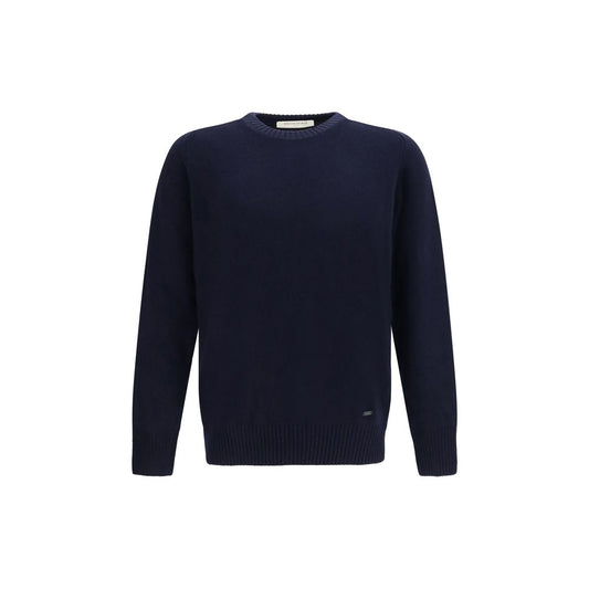 Sweatshirt by Brooksfield for men in wool blue features an enviable silhouette, showcasing a premium long-sleeve and refined crew neckline for a truly enviable finish.