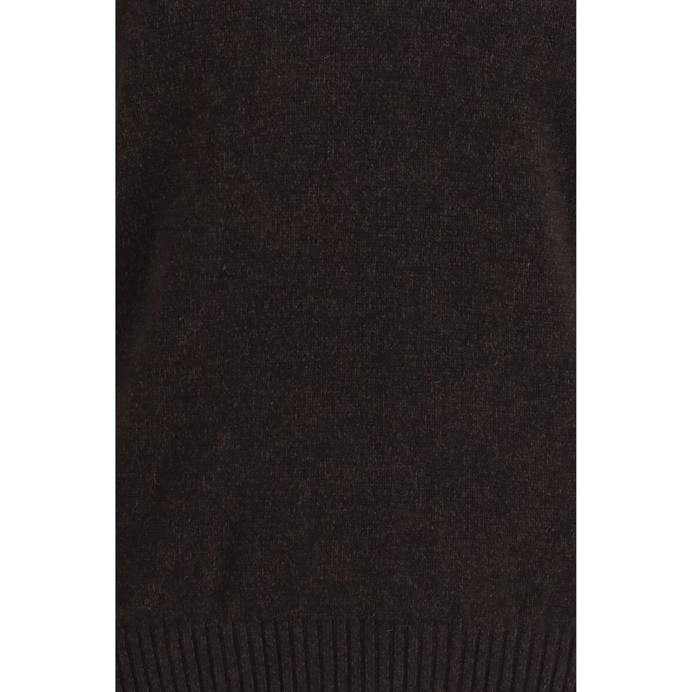 Sweatshirt by Brooksfield for men in wool brown showcases a slouchy chic silhouette, artfully detailed with a slouchy chic crew neckline and for a slouchy chic finish.