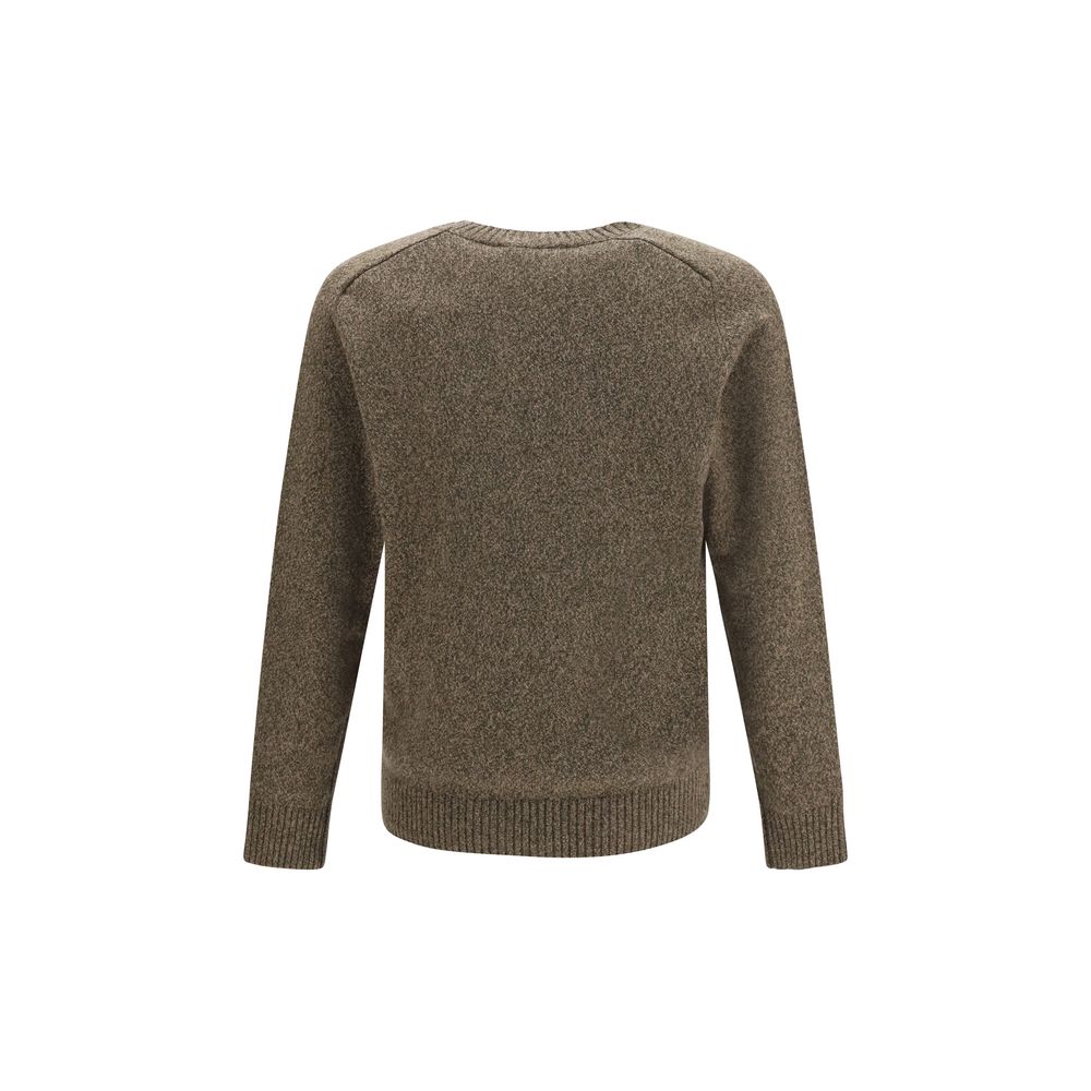 Sweatshirt by Brooksfield for men in wool bicolour features an enviable silhouette, showcasing a premium and refined crew neckline for a truly enviable finish.