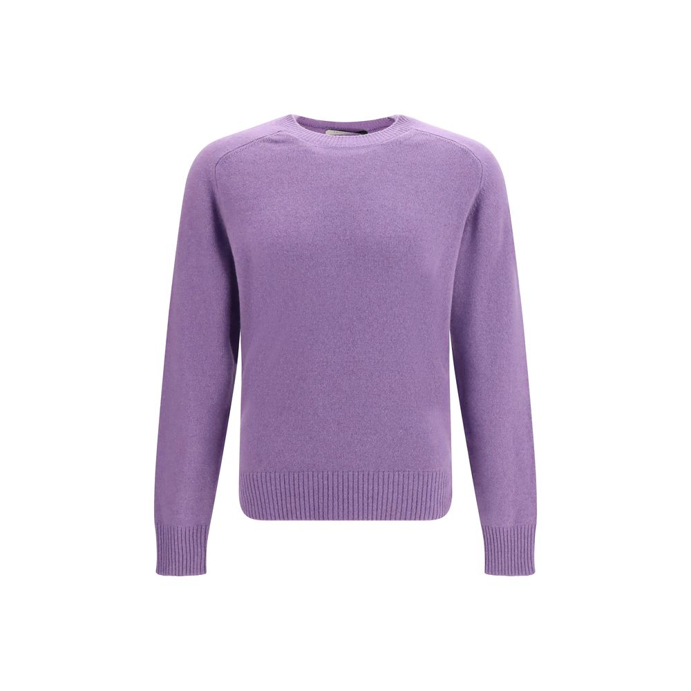 Sweater by Brooksfield for men in cashmere & capra leather purple showcases a discreet silhouette, finished with a discreet crew neckline and long-sleeve for a discreet look.