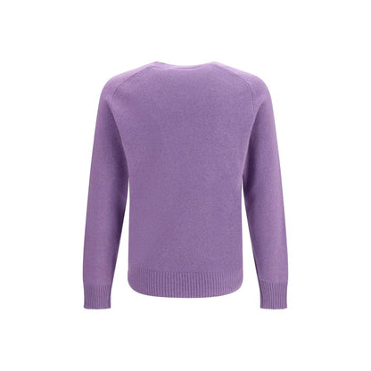 Sweater by Brooksfield for men in cashmere & capra leather purple showcases an masterful silhouette, artfully detailed with a masterful crew neckline and for a sophisticated, premium finish.