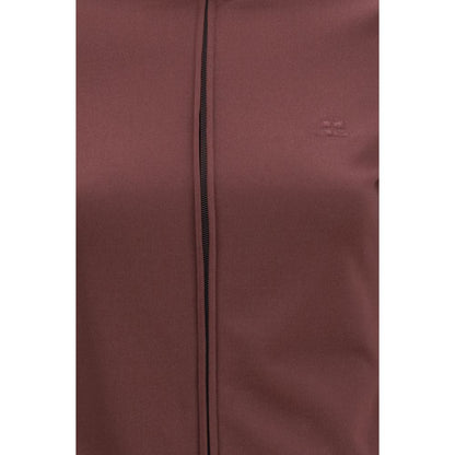 Activewear Sweatshirt by Courrèges for women in acetate & polyester bicolour & bordeaux presents a ergonomic silhouette, showcasing a sophisticated and detailed with premium for a ergonomic finish.
