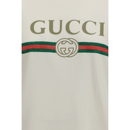 Sweatshirt Hoodie by Gucci for women in cashmere cotton & capra leather white & print features a slouchy chic silhouette, detailed with a slouchy chic and a signature for an elevated aesthetic.
