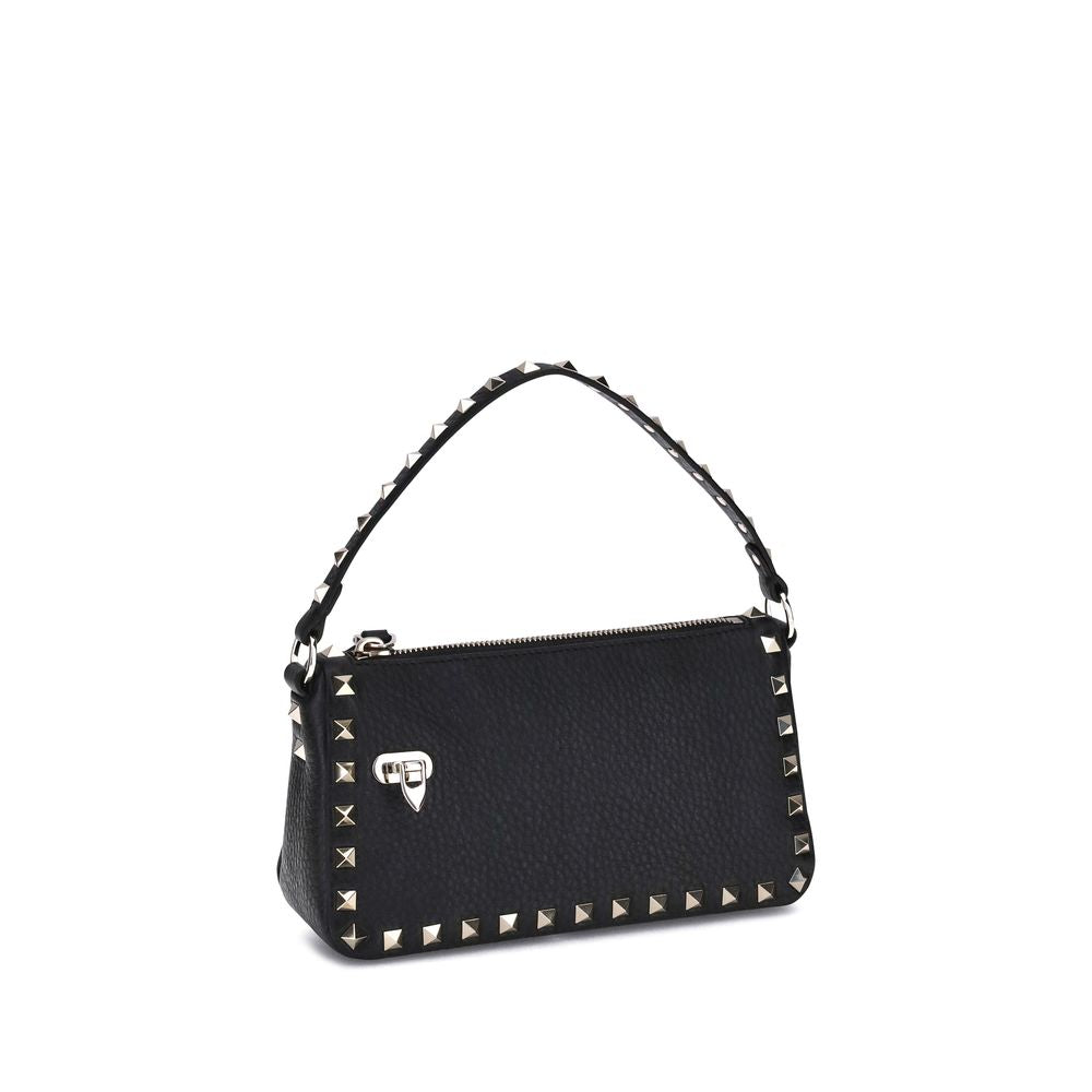 Shoulder Bag by Valentino Garavani for women in bos taurus calfskin leather black & signature features a distinguished silhouette, showcasing a secure zipper & hook and distinguished cardholder with versatile shoulder-strap, adjustable-strap & detachable-strap for a distinguished finish.