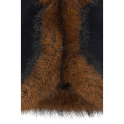 Cardigan by Self-Portrait for women in acrylic alpaca wool polyamide & faux fur blue presents a textural silhouette, artfully finished with a textural and for a sophisticated, textural look.