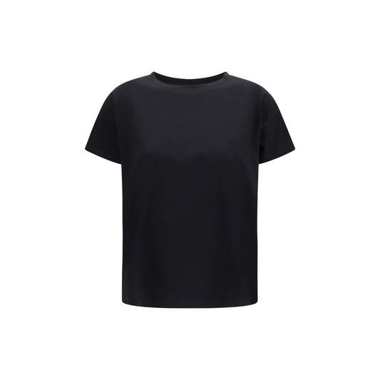 T-Shirt by Loulou De Saison for women in cotton black & signature features an on trend silhouette, perfectly showcasing a on trend short-sleeve and crew neckline for an elevated aesthetic.