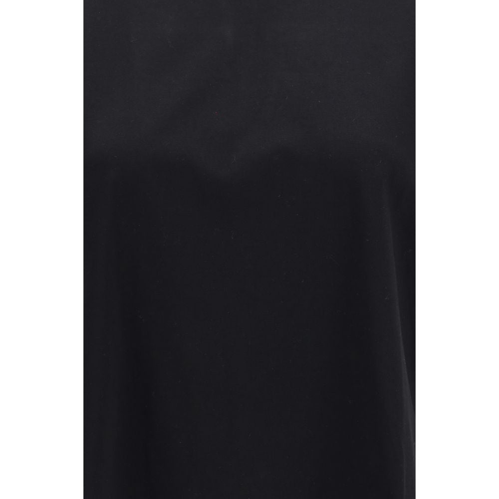 T-Shirt by Loulou De Saison for women in cotton black & signature features an on trend silhouette, perfectly showcasing a on trend and crew neckline for an elevated aesthetic.