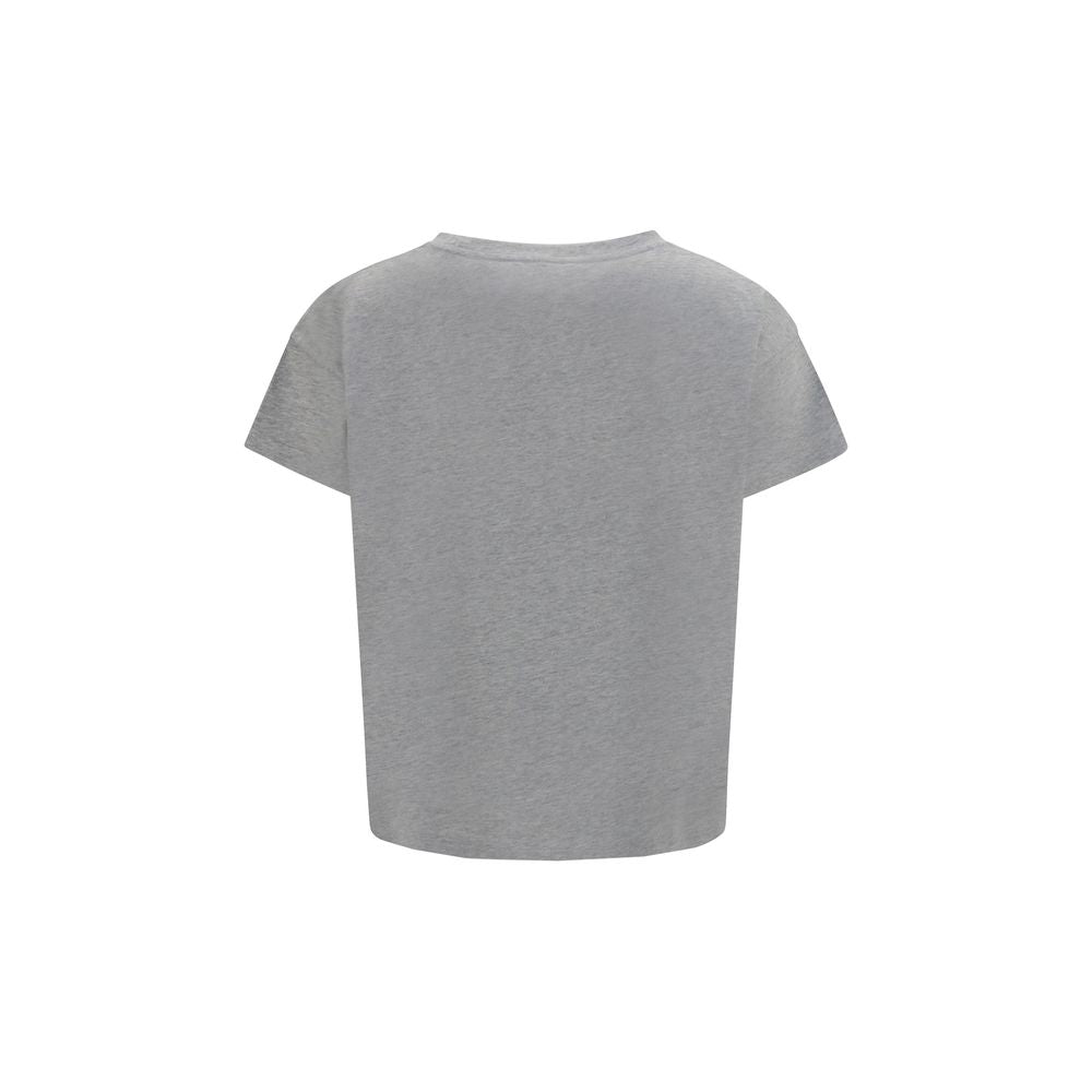 T-Shirt by Loulou De Saison for women in cotton gray & signature showcases a unassuming silhouette, artfully detailed with a refined crew neckline and unassuming for a sophisticated, contemporary look.