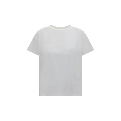 T-Shirt by Loulou De Saison for women in cotton white & signature features an on trend silhouette, perfectly showcasing a on trend short-sleeve and crew neckline for an elevated aesthetic.