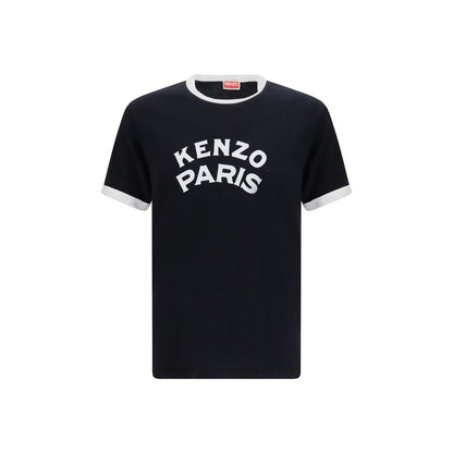 T-Shirt by Kenzo for men in cotton black & print showcases a chic silhouette, artfully detailed with a chic crew neckline and short-sleeve for a chic finish.