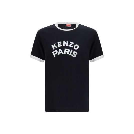T-Shirt by Kenzo for men in cotton black & print showcases a chic silhouette, artfully detailed with a chic crew neckline and short-sleeve for a chic finish.