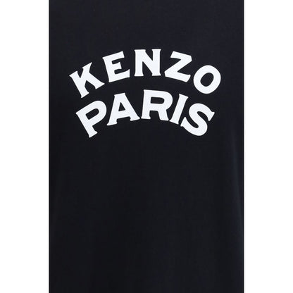 T-Shirt by Kenzo for men in cotton black & print features a plush silhouette, showcasing a sophisticated crew neckline and for a truly plush finish.