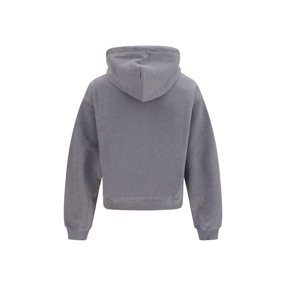 Sweatshirt Hoodie by Dolce & Gabbana for men in cotton gray features an avant-garde silhouette, showcasing a sophisticated hooded neckline and detail for a truly avant-garde finish.