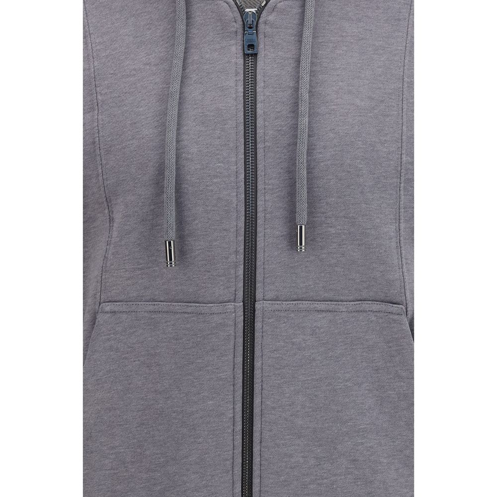 Sweatshirt Hoodie by Dolce & Gabbana for men in cotton gray features a edgy silhouette, detailed with a edgy and for a refined finish.