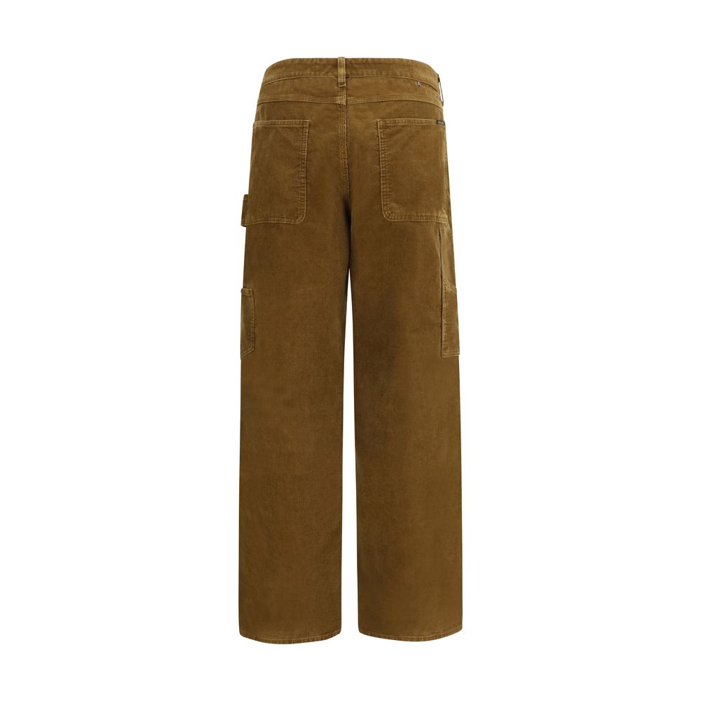 Cargo Pants by Golden Goose for men in cotton corduroy brown presents a on trend silhouette, artfully finished with a on trend regular-fit, long, and for a sophisticated look.