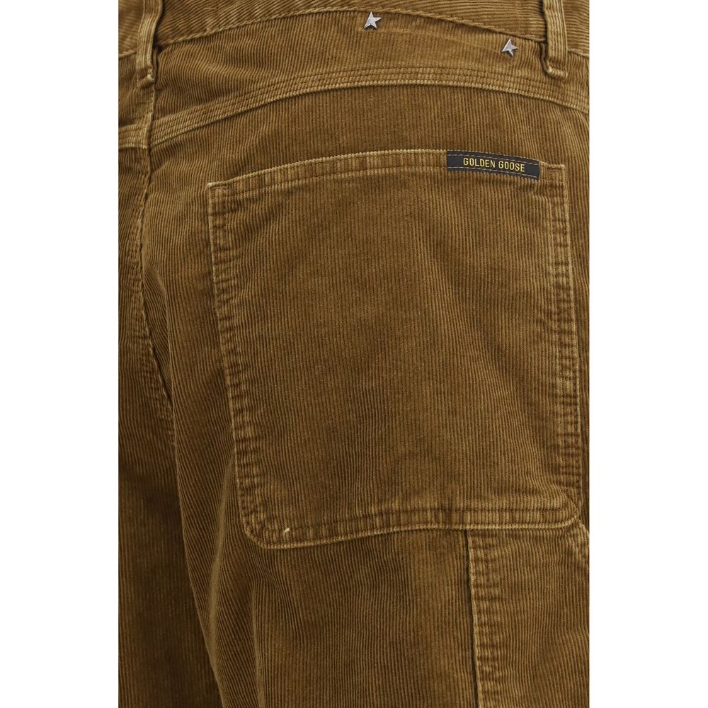 Cargo Pants by Golden Goose for men in cotton corduroy brown features a architectural regular-fit with a architectural long and architectural .