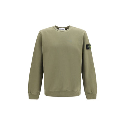 Sweatshirt by Stone Island for men in organic cotton bicolour showcases a slouchy chic silhouette, artfully detailed with a slouchy chic crew neckline and for a slouchy chic finish.