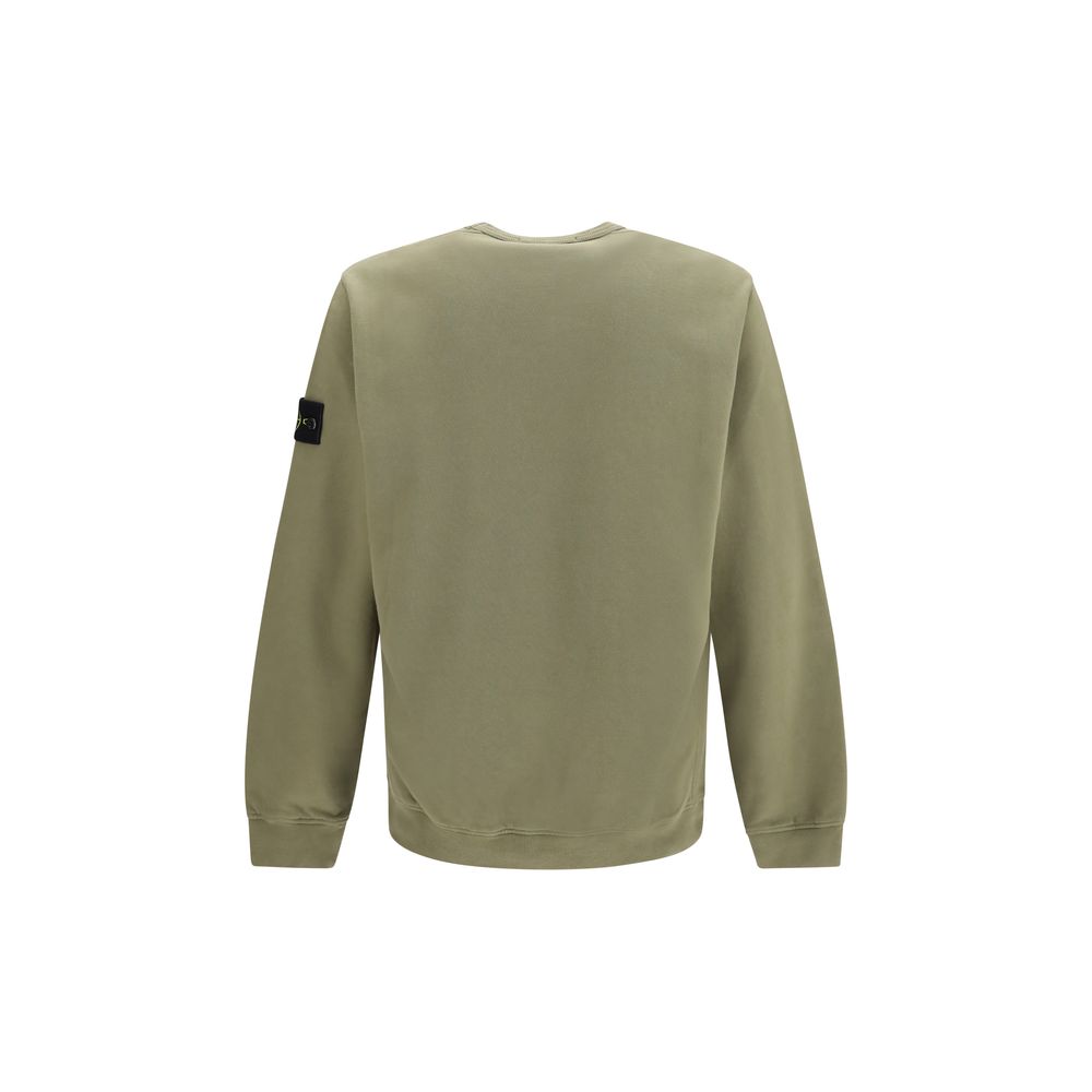 Sweatshirt by Stone Island for men in organic cotton bicolour features an enviable silhouette, showcasing a premium and refined crew neckline for a truly enviable finish.