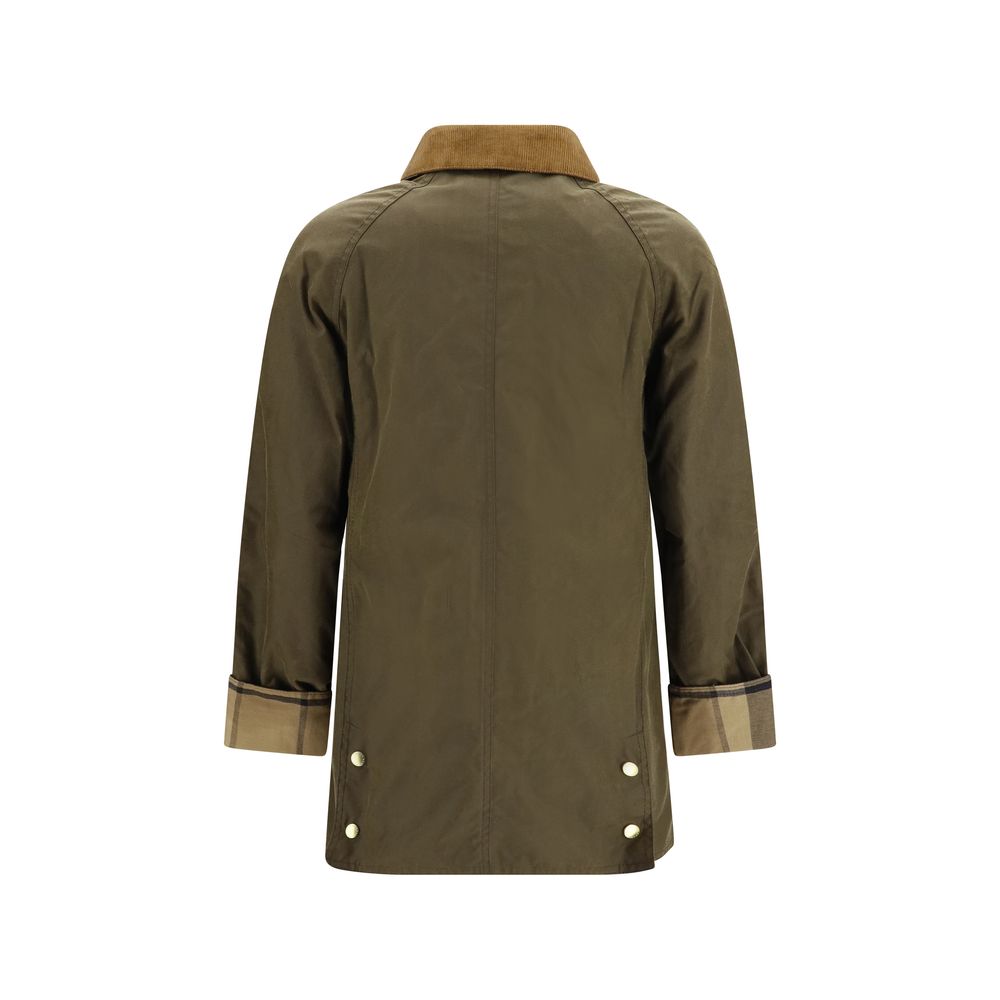 Windbreaker Jacket by Barbour for women in polyester cotton corduroy bicolour & tartan showcases a modern silhouette, integrating pockets & windproof and a modern for a sophisticated finish.