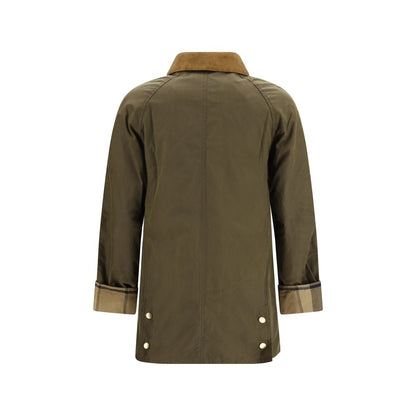 Windbreaker Jacket by Barbour for women in polyester cotton corduroy bicolour & tartan showcases a modern silhouette, integrating pockets & windproof and a modern for a sophisticated finish.