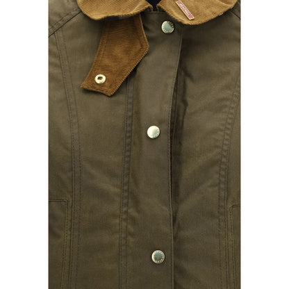 Windbreaker Jacket by Barbour for women in polyester cotton corduroy bicolour & tartan showcases a urban chic silhouette, detailed with a urban chic and functional pockets & windproof for a polished finish.