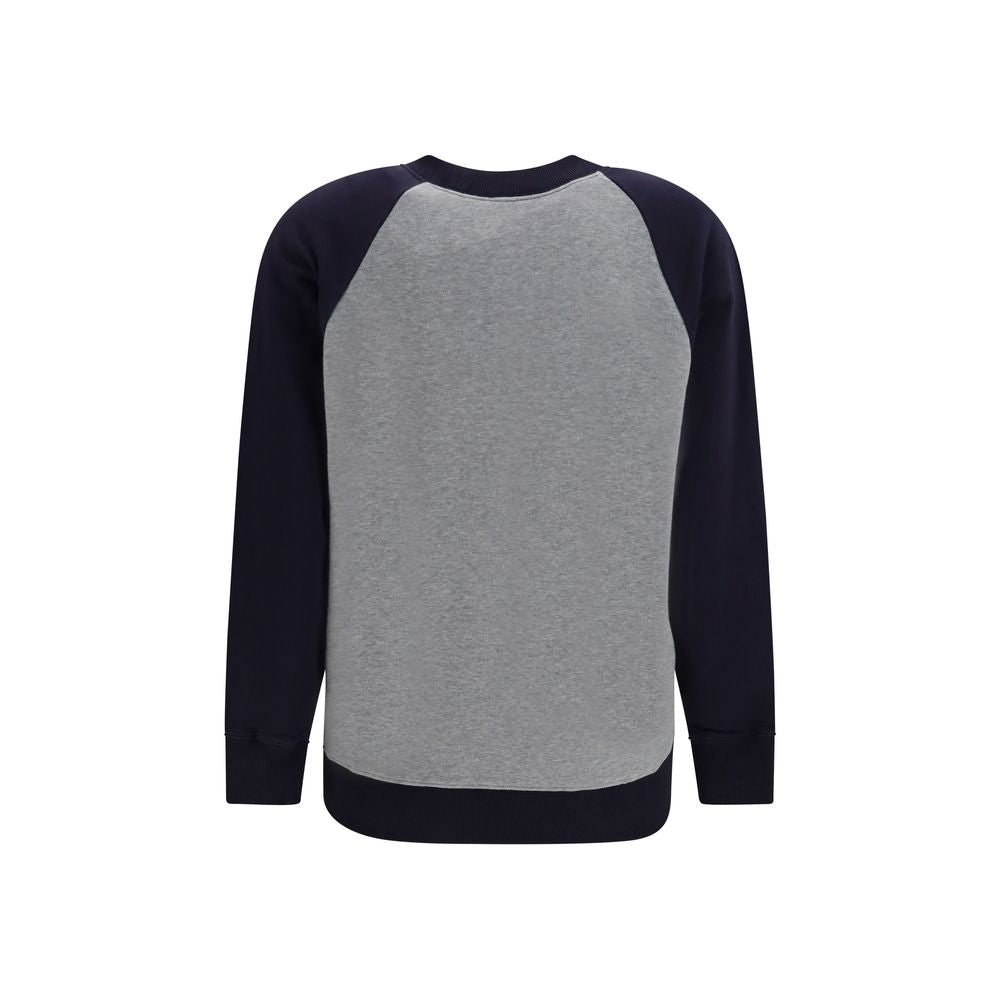 Sweatshirt by Miu Miu for women in cotton bicolour & multicolor features an enviable silhouette, showcasing a premium and refined crew neckline for a truly enviable finish.
