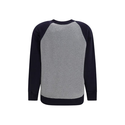 Sweatshirt by Miu Miu for women in cotton bicolour & multicolor features an enviable silhouette, showcasing a premium and refined crew neckline for a truly enviable finish.