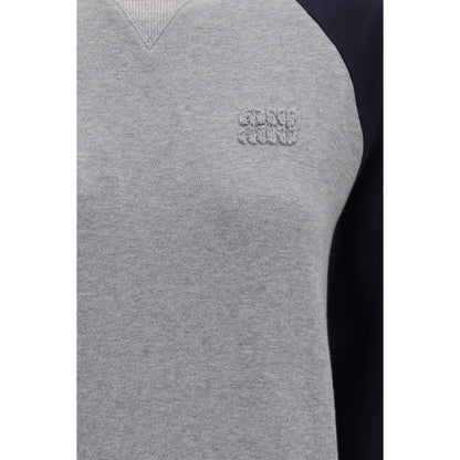 Sweatshirt by Miu Miu for women in cotton bicolour & multicolor features a unrivaled silhouette with a refined and unrivaled detailing for a sophisticated look.