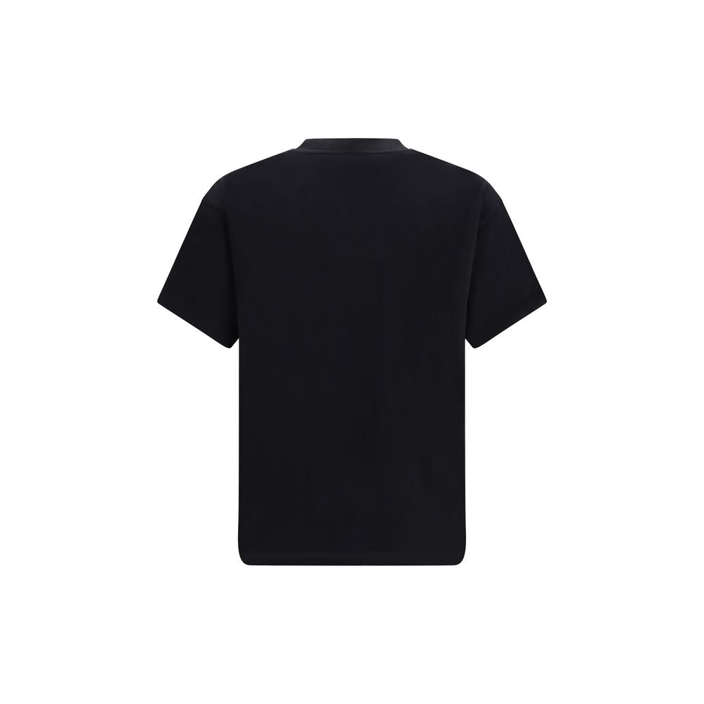 T-Shirt by Palm Angels for men in cotton black showcases a fashionable silhouette, elegantly detailed with a fashionable and crew neckline for a sophisticated, high-fashion look.