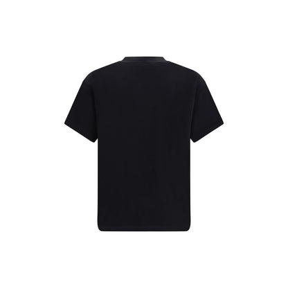 T-Shirt by Palm Angels for men in cotton black showcases a fashionable silhouette, elegantly detailed with a fashionable and crew neckline for a sophisticated, high-fashion look.