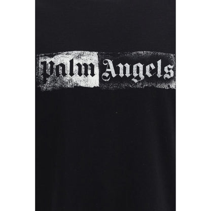 T-Shirt by Palm Angels for men in cotton black & print features an on trend silhouette, perfectly showcasing a on trend and crew neckline for an elevated aesthetic.