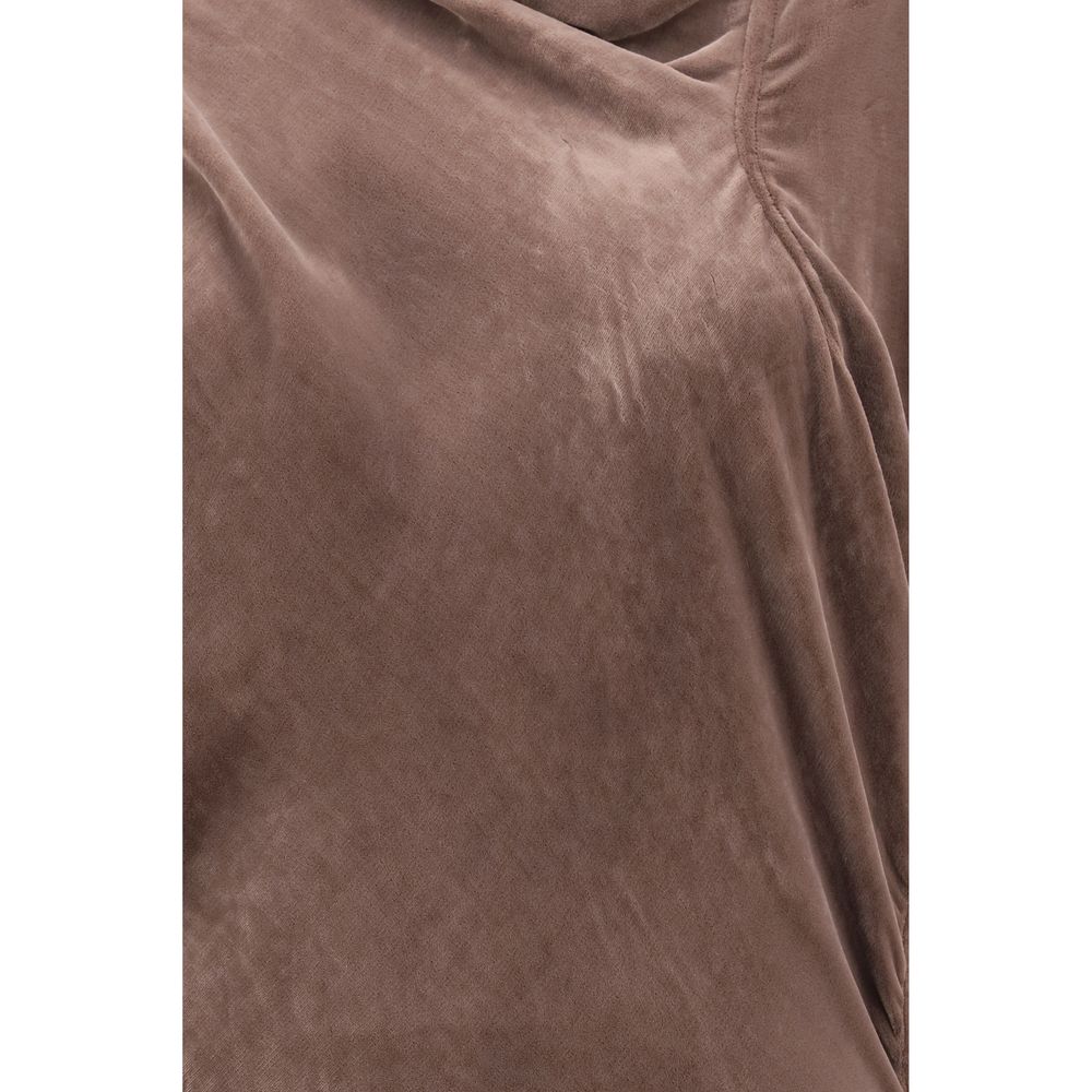 Dress by Rick Owens for women in viscose silk velvet beige features an cute silhouette, detailed with a and that elegantly flows into a cute short long.