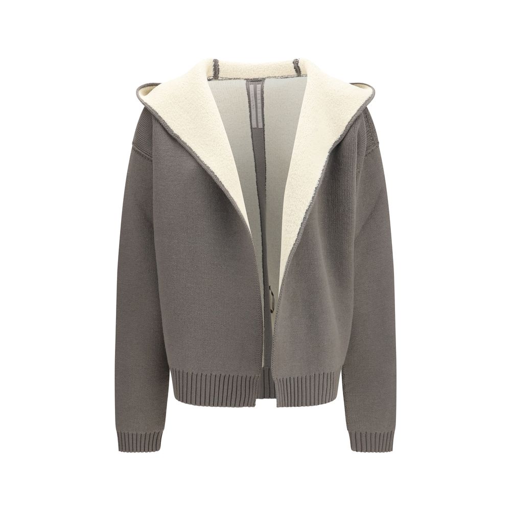 Sweatshirt Hoodie by Rick Owens for women in polyamide wool gray & signature features a authentic silhouette, showcasing a sophisticated hooded neckline and authentic detail for a refined finish.
