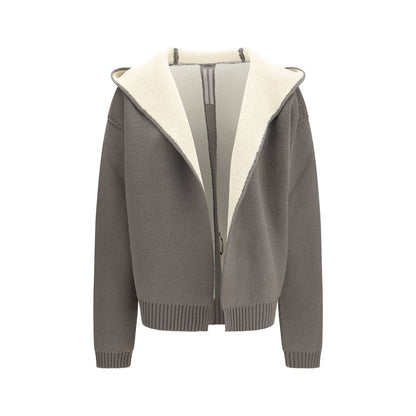 Sweatshirt Hoodie by Rick Owens for women in polyamide wool gray & signature features a authentic silhouette, showcasing a sophisticated hooded neckline and authentic detail for a refined finish.