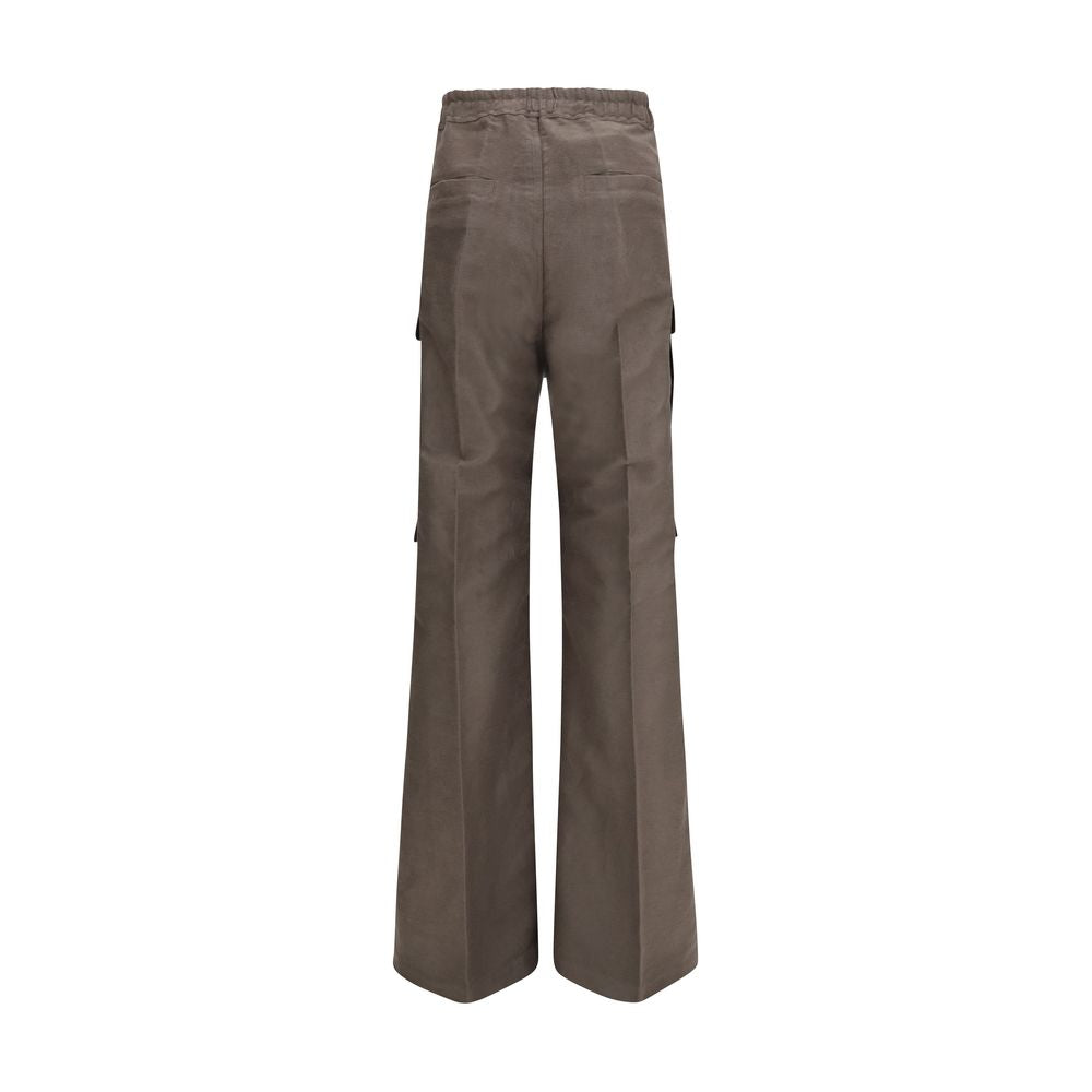 Cargo Pants by Rick Owens for men in wool cotton & ramie gray features an tailored regular-fit & wide with a and long, creating a tailored utilitarian silhouette.