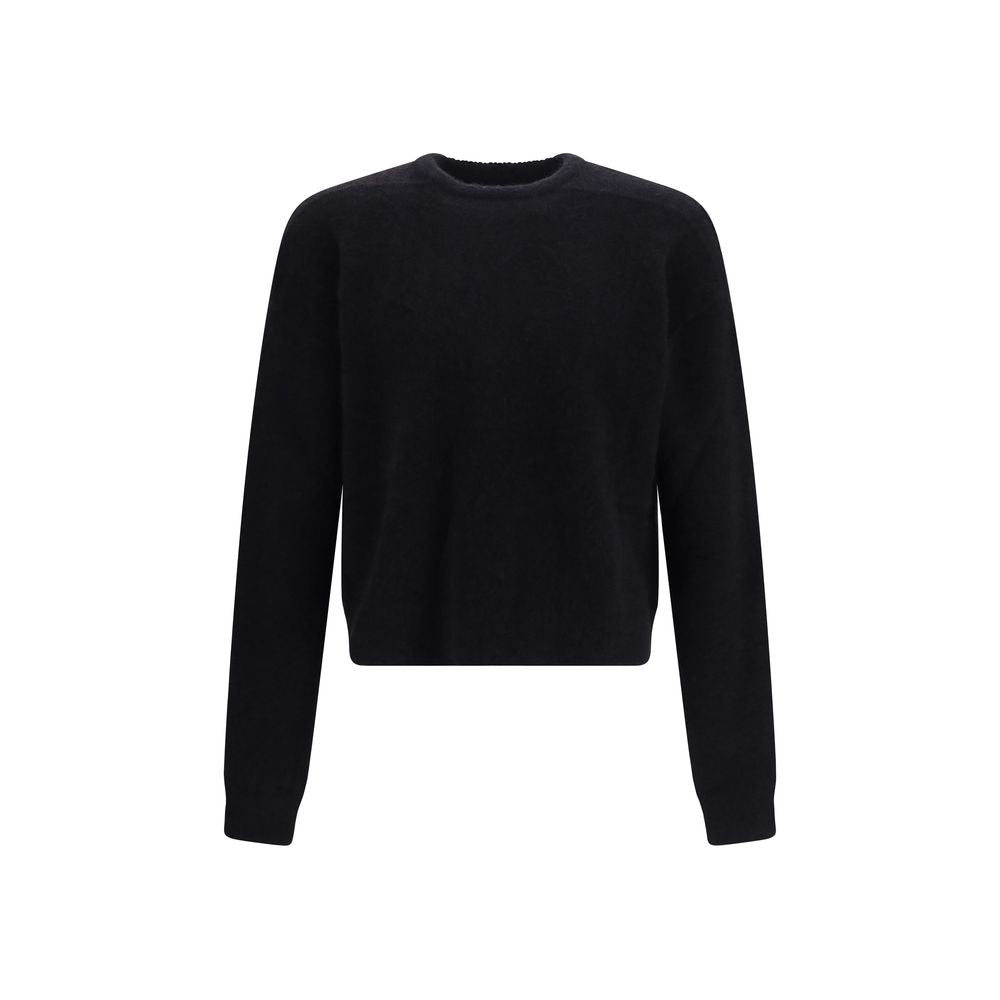 Sweatshirt by Rick Owens for men in polyamide & alpaca wool black & signature features a unrivaled silhouette with a refined round crew neckline and unrivaled long-sleeve detailing for a sophisticated look.