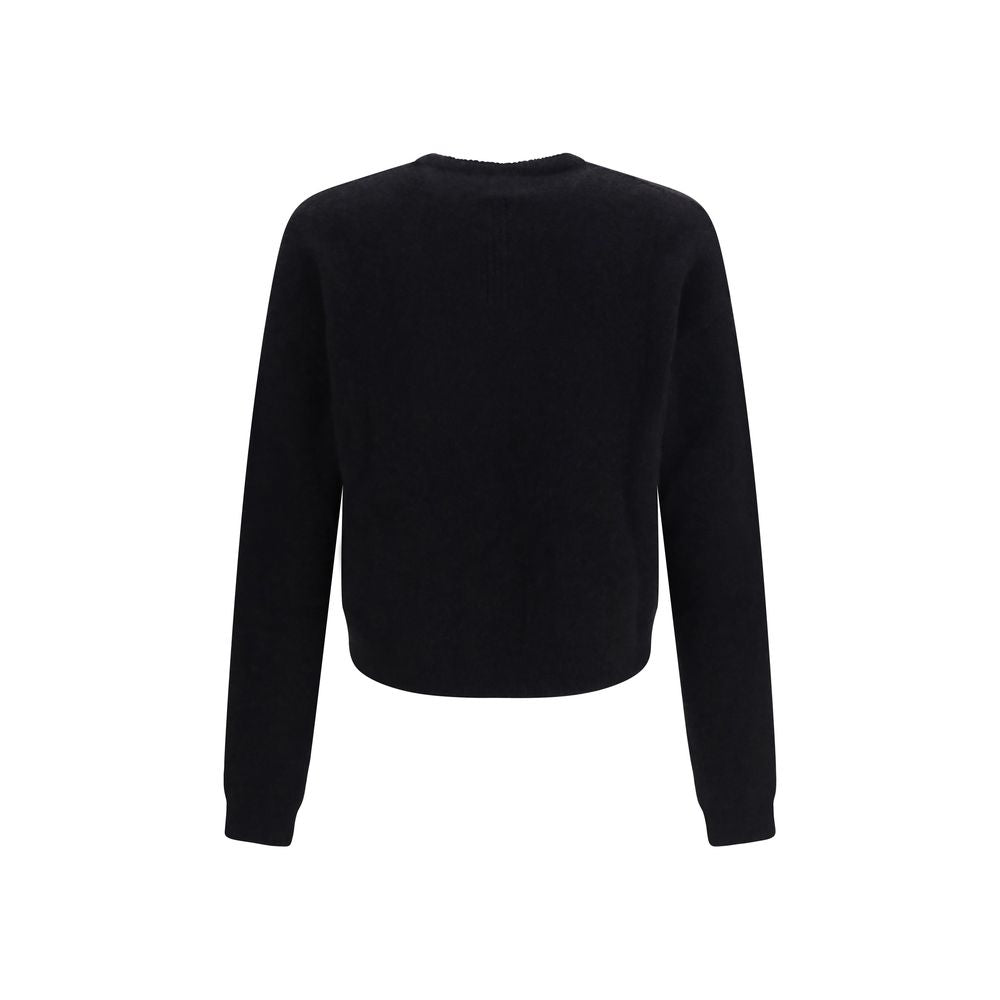 Sweatshirt by Rick Owens for men in polyamide & alpaca wool black & signature features an exquisite silhouette, showcasing and round crew neckline details for a exquisite look.