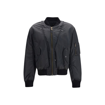 Maison Margiela Four Stitches Men's Reversible Polyamide Bomber Jacket - Multicolor White