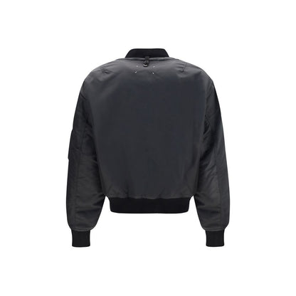 Maison Margiela Four Stitches Men's Reversible Polyamide Bomber Jacket - Multicolor White