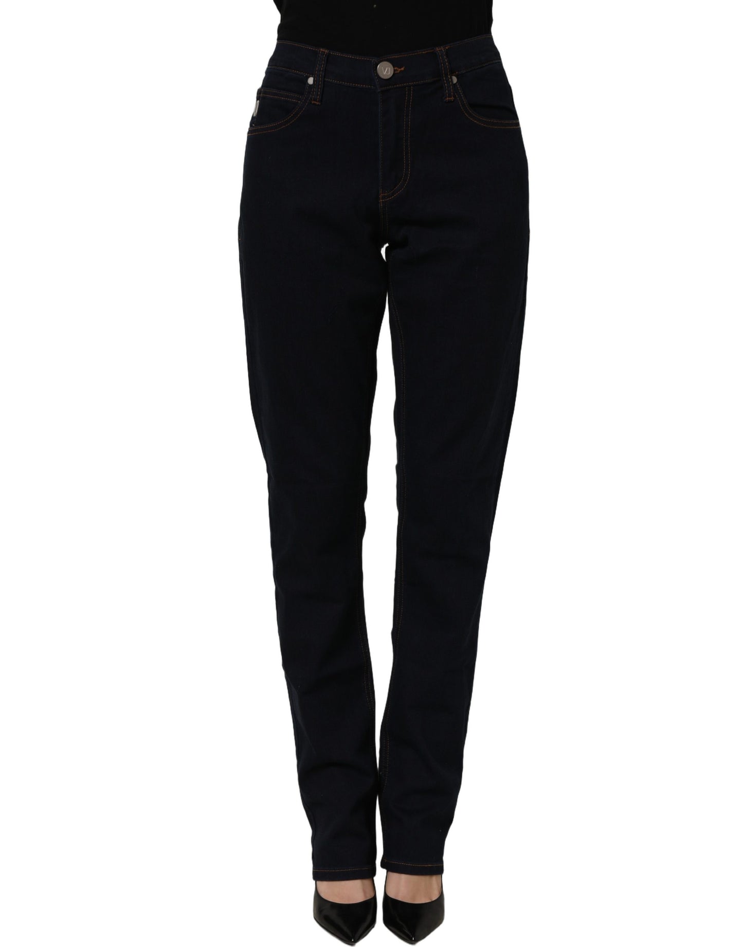Versace Jeans Couture Blue High Waist Skinny Denim Trouser Jeans