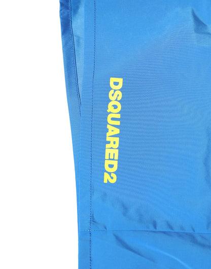 Dsquared² Blue Yellow Floral Boxer Shorts Beachwear Swimwear
