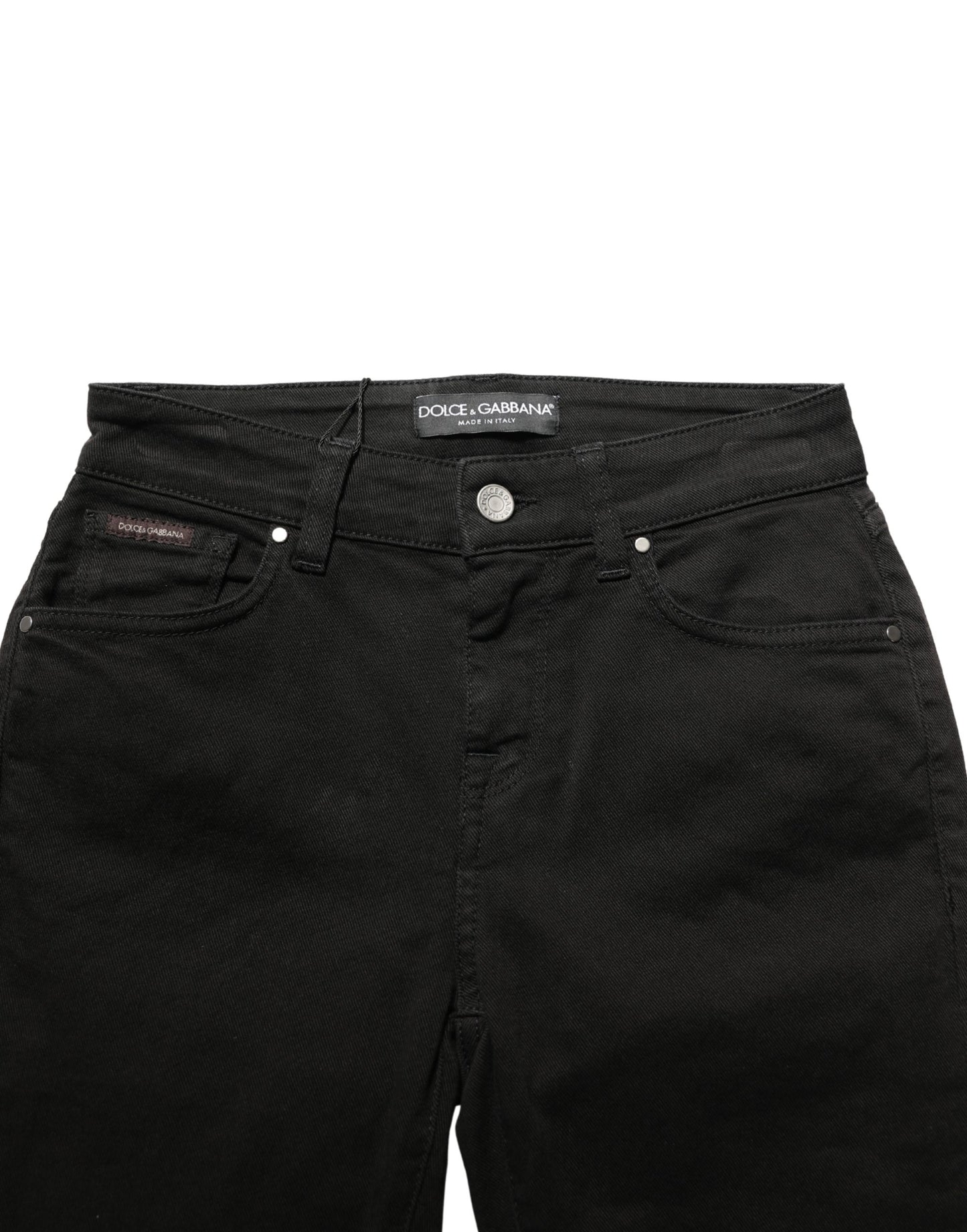 Dolce & Gabbana Black Cotton Stretch Skinny Denim Jeans