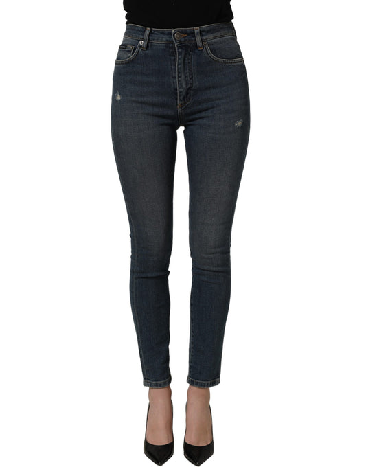 Dolce & Gabbana Women's Skinny Stretch Denim Cotton Jeans - Blue