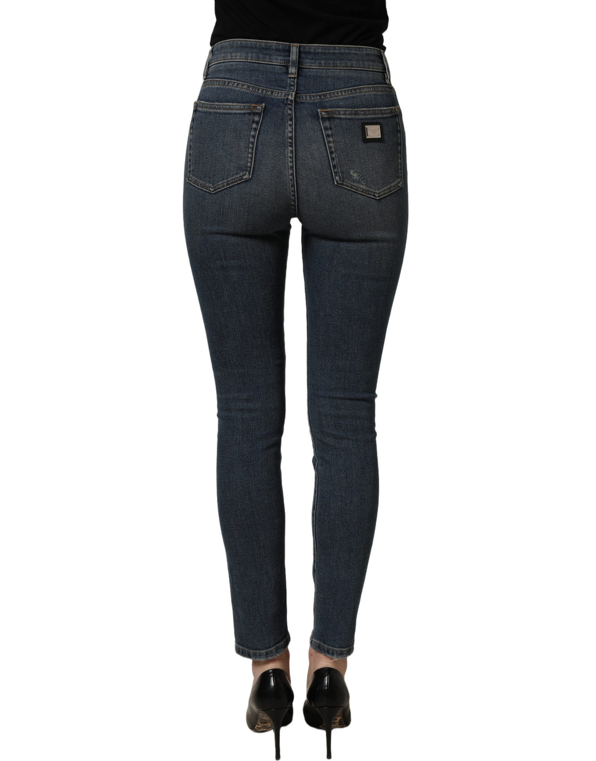 Dolce & Gabbana Women's Skinny Stretch Denim Cotton Jeans - Blue