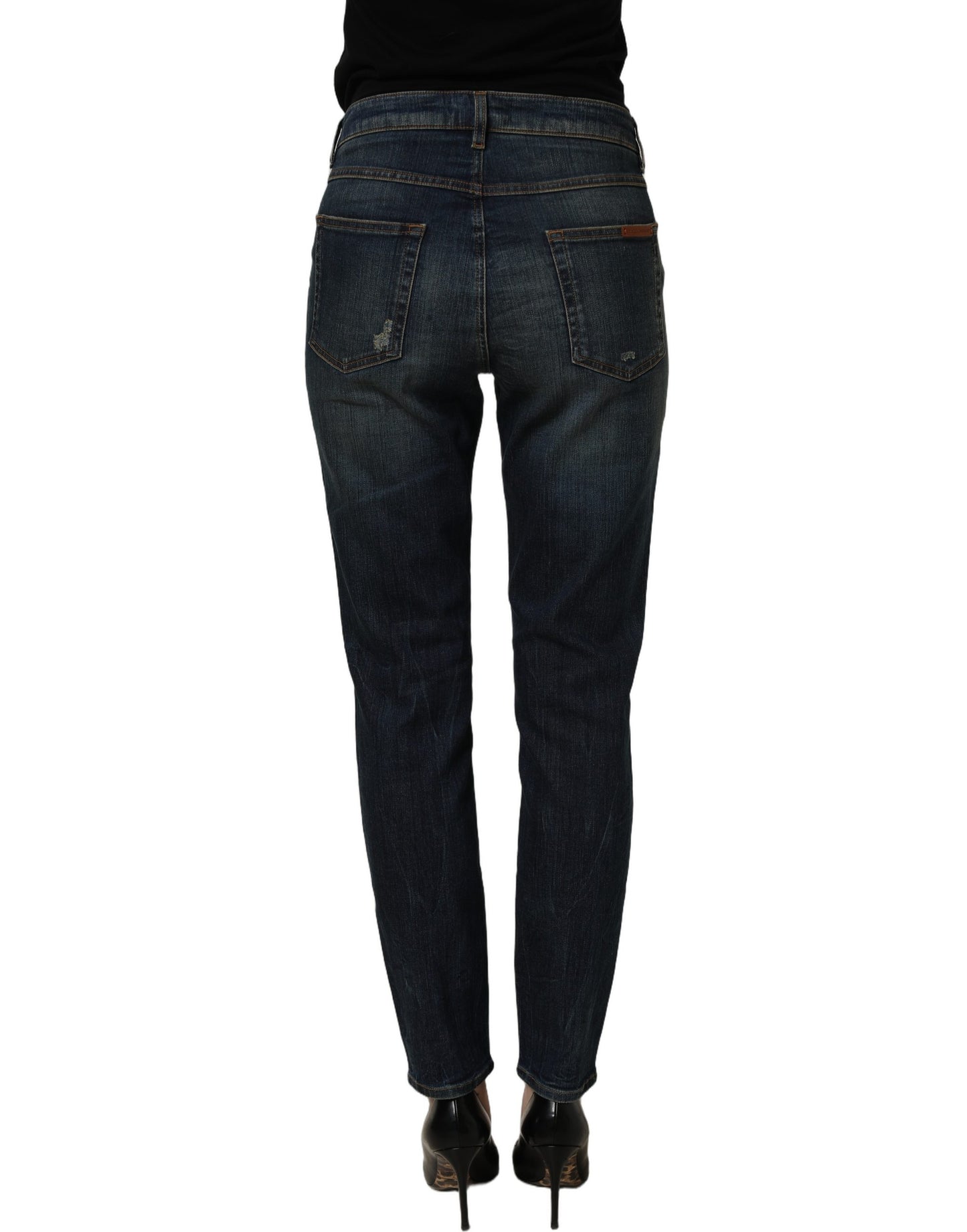 Dolce & Gabbana Blue Cotton Stretch Skinny Denim Jeans