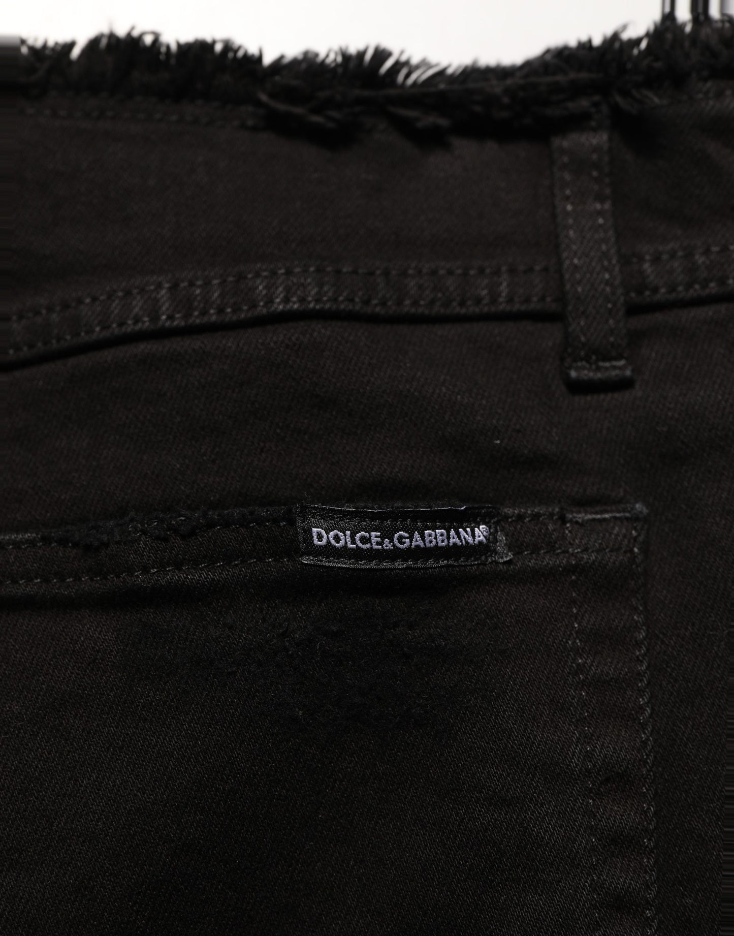 Dolce & Gabbana Black Cotton Skinny Denim Trouser Jeans